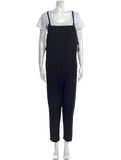 Pre-owned Baserange Square Neckline Jumpsuit In Black