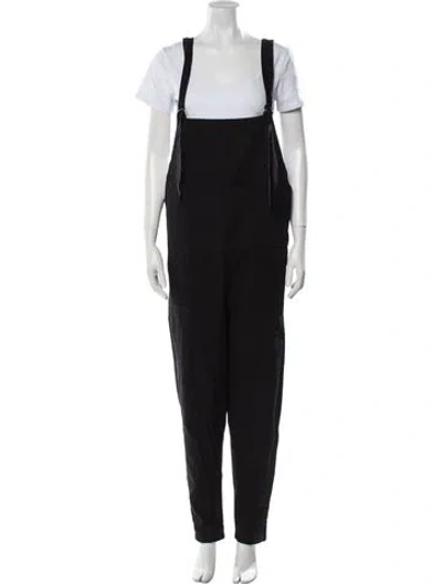 Pre-owned Baserange Square Neckline Jumpsuit In Black
