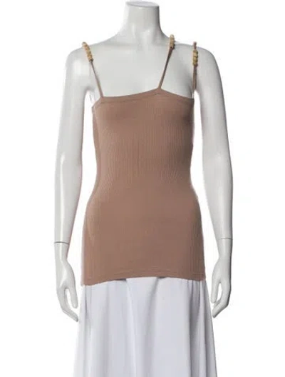 Pre-owned Baserange Square Neckline Sleeveless Top In Neutral