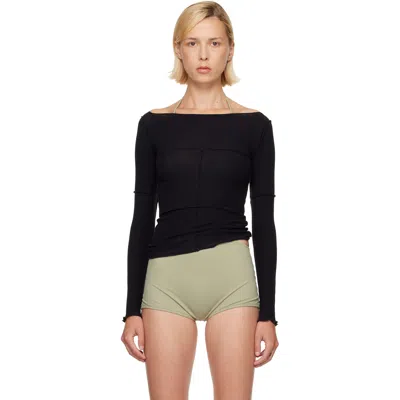 Baserange Ssense Exclusive Black Cinder Long Sleeve Top