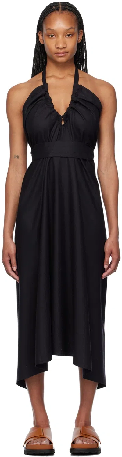 Baserange Ssense Exclusive Black Node Maxi Dress