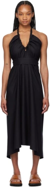 Baserange Ssense Exclusive Black Node Maxi Dress In Black