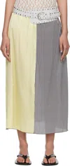 Baserange Ssense Exclusive Multicolor Vesa Midi Skirt In Black