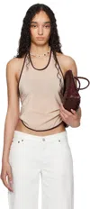 Baserange Ssense Exclusive Pink Apron Wrap Top In Neutral