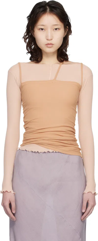 Baserange Ssense Exclusive Tan Nida Tank Top In Multi