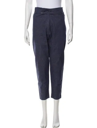 Pre-owned Baserange Straight Leg Pants In Blue