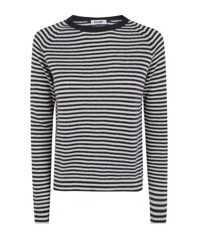Baserange Striped Long-sleeved Knitwear In White