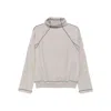 Baserange Contrast-stitch Sweatshirt In Gray