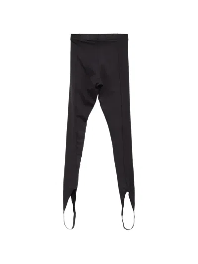Baserange Sync Stirrup-detail Seam-detail Leggings In Black