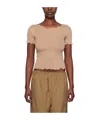 Baserange Beige Gerrymandered T-shirt In Brown