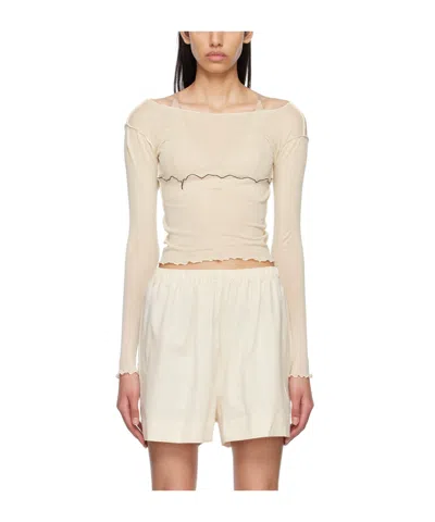 Baserange Tabby Star Long-sleeve Top In White