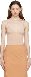 Baserange Tan Mississippi Bodysuit In Haptic