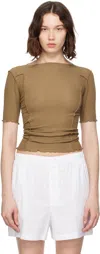 Baserange Tan Omato 3/4 T-shirt In Brown