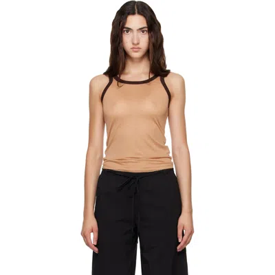 Baserange Tan Racer Tank Top In Aural Tactile