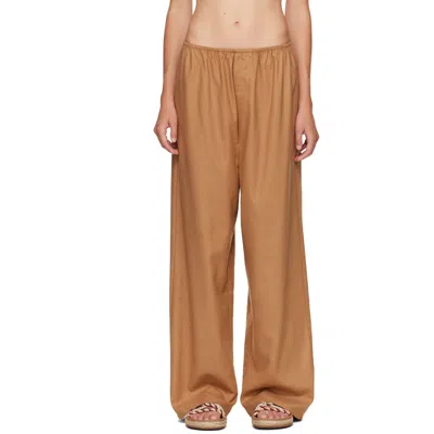 Baserange Tan Stoa Lounge Pants In Bath Brown