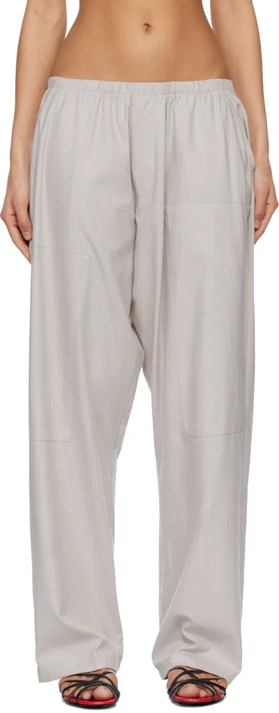 Baserange Taupe Gren Lounge Pants In White