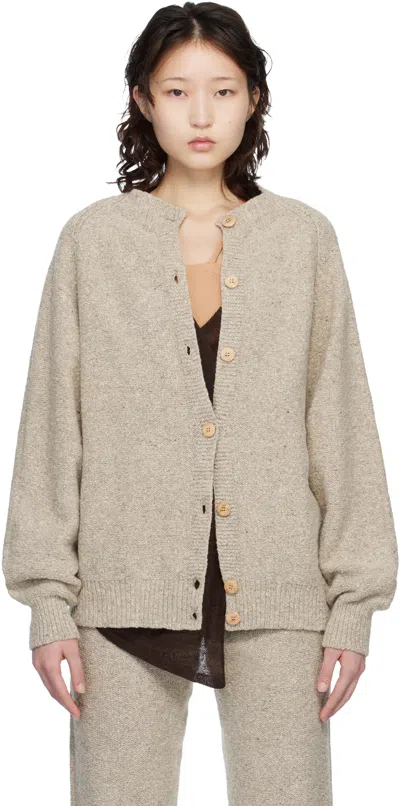Baserange Taupe Soar Cardigan In Neutral
