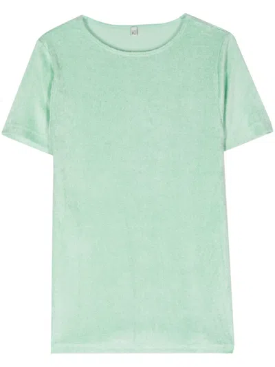 Baserange Terry-cloth T-shirt In Green
