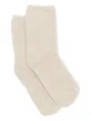 Baserange Textured Socks In Neutral