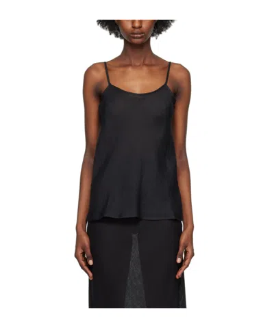 Baserange Thin Shoulder Strap Vest In Black