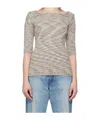 Baserange Three-quarter Sleeve Sweater In Gray
