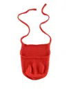 Baserange Tie Ribbed Hat In Red