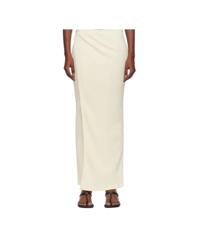 Baserange Tie-waist Skirt In White