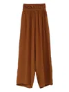 Baserange Tin Elasticated Trousers In Brown