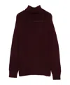 Baserange Turtleneck Knitted Sweater In Brown