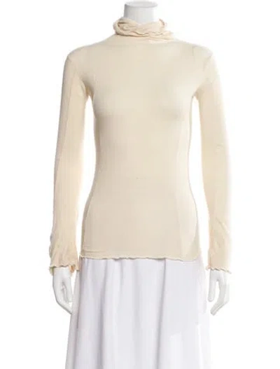 Pre-owned Baserange Turtleneck Long Sleeve Top In Neutral