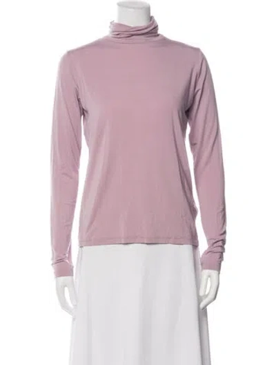 Pre-owned Baserange Turtleneck Long Sleeve Top In Purple