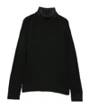 Baserange Turtleneck Ribbed Sweater In Black