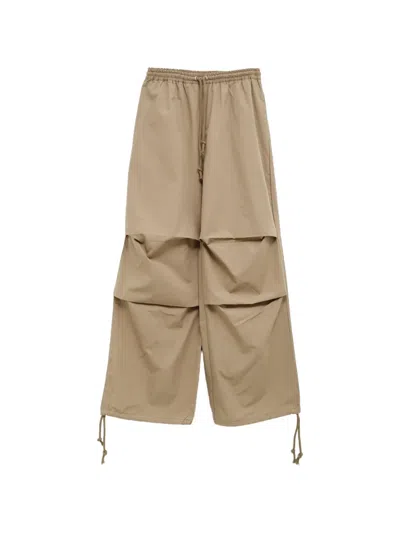 Baserange Uro Cut-out Drawstring Trousers In Neutral