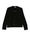 Baserange V-neck Long-sleeved Cardigan In Black