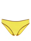 Baserange Stretch Cotton Ribbed High-leg Brief In Yellow