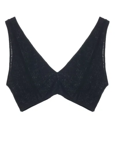 Baserange Vein Bra In Black