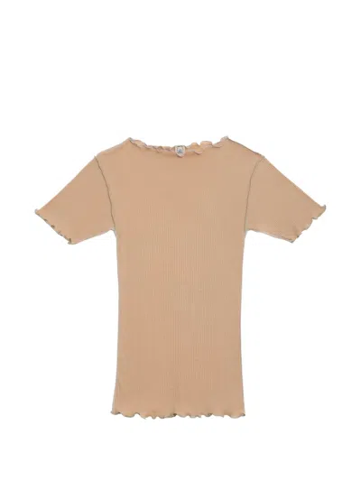 Baserange Vein Lettuce-trim T-shirt In Neutral