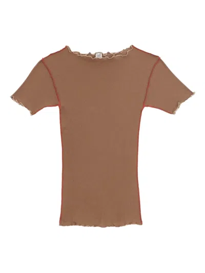 Baserange Vein T-shirt In Brown