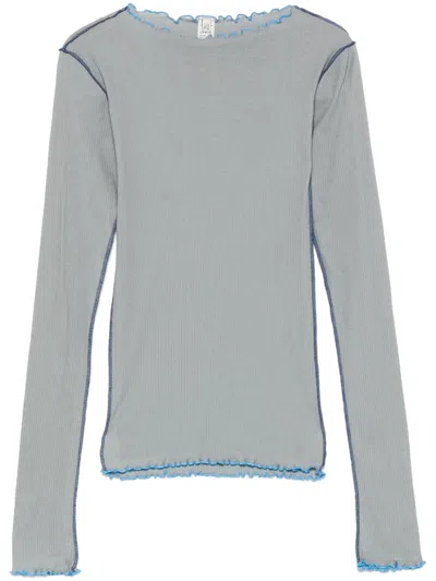 Baserange Vein Top In Grey