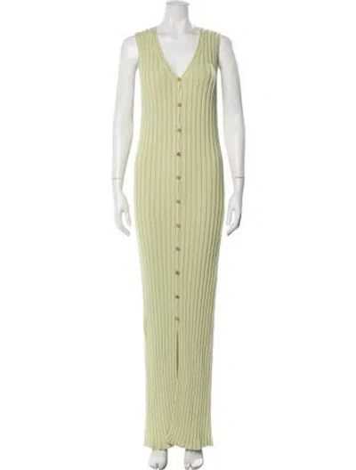 Pre-owned Baserange V-neck Long Dress W/ Tags In Green