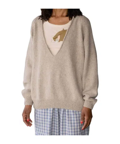 Baserange V-neck Sweater In Neutral