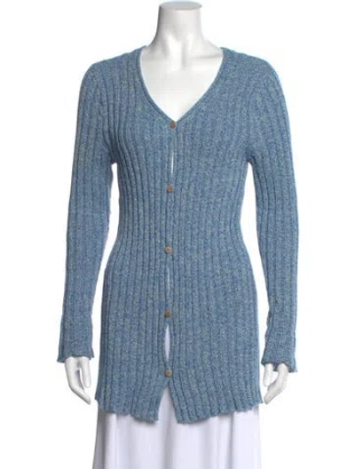 Pre-owned Baserange V-neck Sweater In Blue
