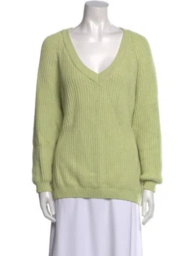 Pre-owned Baserange V-neck Sweater In Green