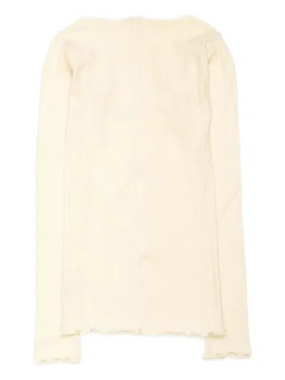 Baserange Waffle-knit Long-sleeve Sweater In Neutral