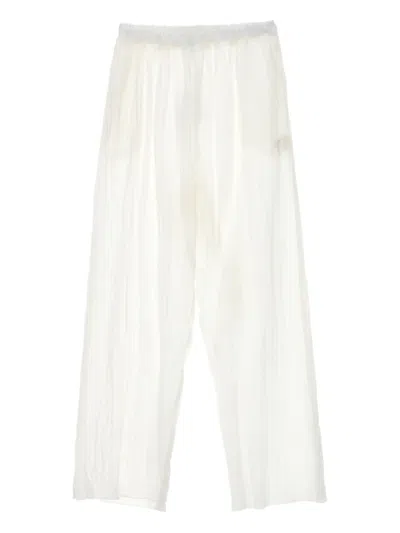 Baserange 松紧裤腰长裤 In White