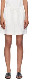 Baserange Kolla Drawstring Cotton Shorts In White