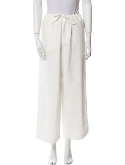 Pre-owned Baserange Wide Leg Pants In White
