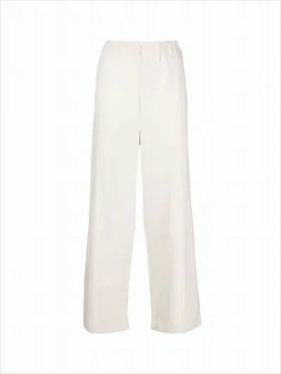 Baserange Wide-leg Silk Pants With Relaxed Fit In Neutral