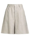 Baserange Woman Shorts & Bermuda Shorts Beige Size M Linen