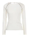 Baserange Woman T-shirt Ivory Size M Organic Cotton
